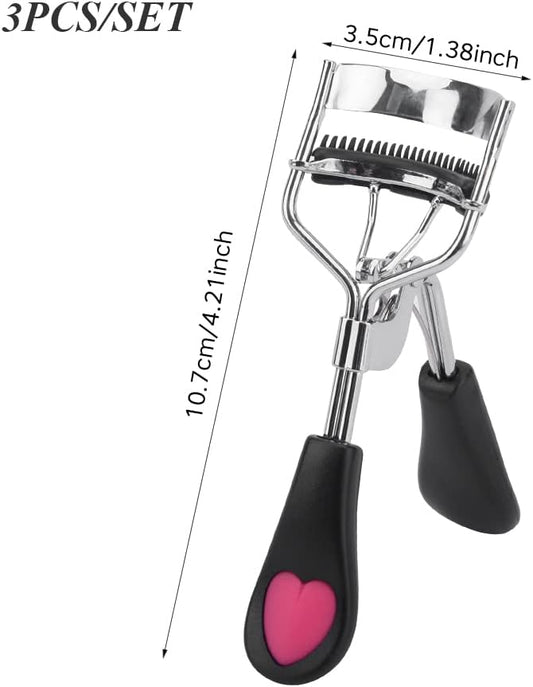 3pcs Eyelash Curler with Built in Comb, False Eyelashes Accessory, Professional Eyes Makeup Tools for Women Curled Eyelashes(Size:3 PCS)