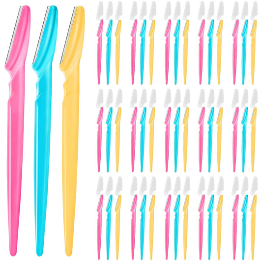 Eyebrow Razor, Face Razors for Women Men Multipurpose Exfoliating Face Shaver Facial Hair Removal Tools Eyebrow Trimmer with Protective Cover 12 Pcs
