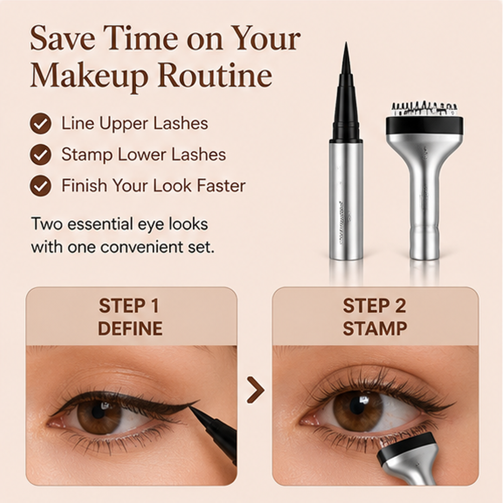 2-in-1 Eyeliner & Lower Eyelash Stamp Set