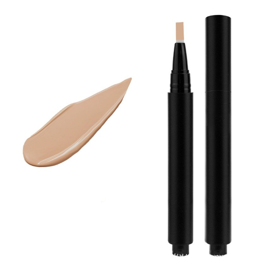 Professional Full Coverage Concealer Pencil | Waterproof Matte Foundation Stick for Dark Circles, Acne Marks & Blemishes | 2-in-1 Brightening & Contour Makeup Pen