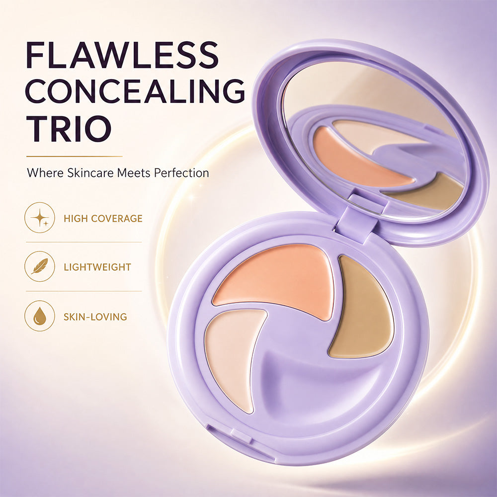 3-Color Full Coverage Concealer Palette