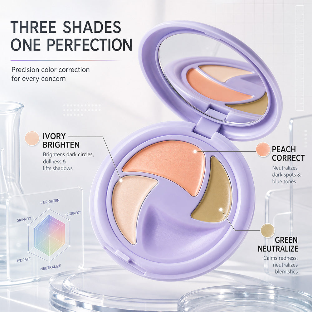 3-Color Full Coverage Concealer Palette