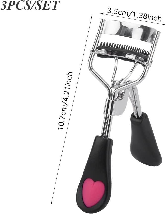 3pcs Eyelash Curler with Built in Comb, False Eyelashes Accessory, Professional Eyes Makeup Tools for Women Curled Eyelashes(Size:3 PCS)