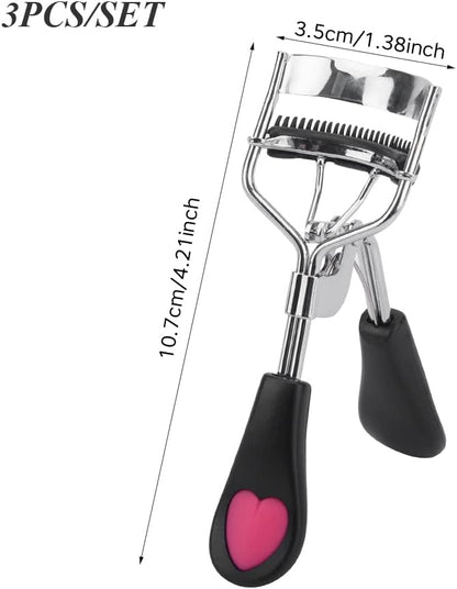 3pcs Eyelash Curler with Built in Comb, False Eyelashes Accessory, Professional Eyes Makeup Tools for Women Curled Eyelashes(Size:3 PCS)