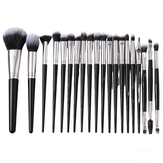 Pack of 20pcs Cosmetic Eye Shadow Sponge Eyeliner Eyebrow Lip Nose Foundation Powder Makeup Brushes Sets (purple)