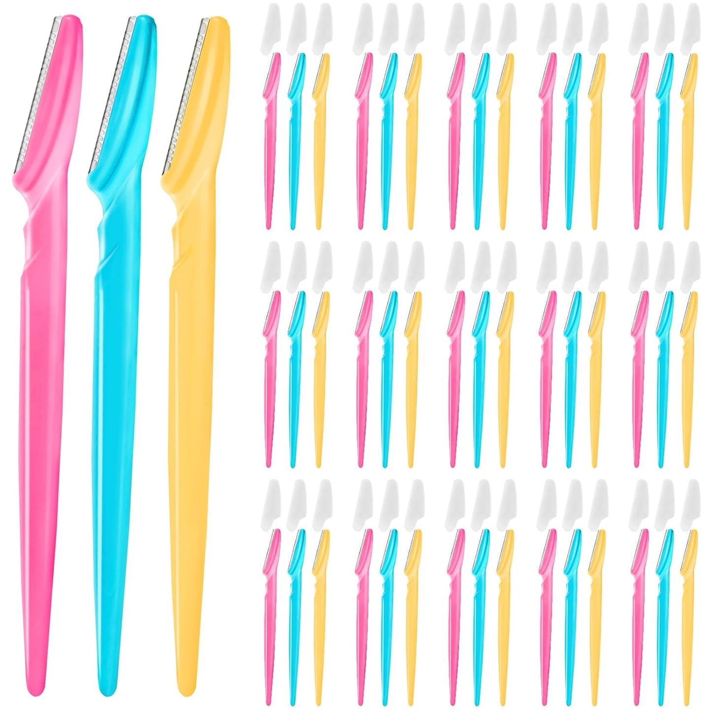 Eyebrow Razor, Face Razors for Women Men Multipurpose Exfoliating Face Shaver Facial Hair Removal Tools Eyebrow Trimmer with Protective Cover 12 Pcs