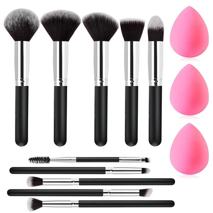 Makeup Brushes Set Gifts for Women, Christmas Stocking Stuffers for Women Teen Girls Wife Sister 13 Pcs Premium Kit with Foundation Concealer Blush Sponge Professional Beauty Blenders Accessories