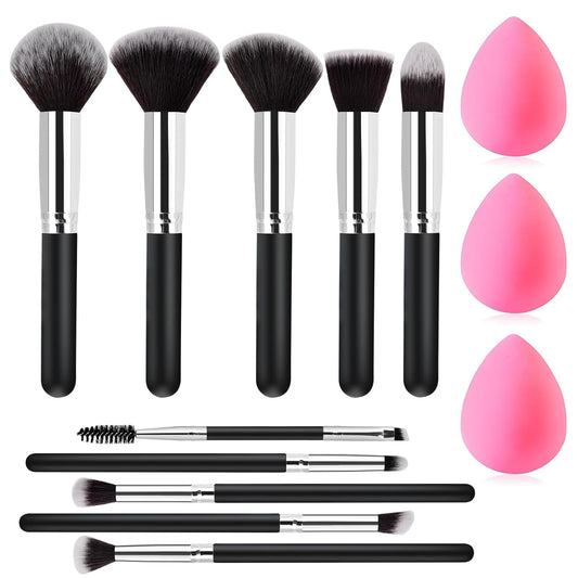 Makeup Brushes Set Gifts for Women, Christmas Stocking Stuffers for Women Teen Girls Wife Sister 13 Pcs Premium Kit with Foundation Concealer Blush Sponge Professional Beauty Blenders Accessories