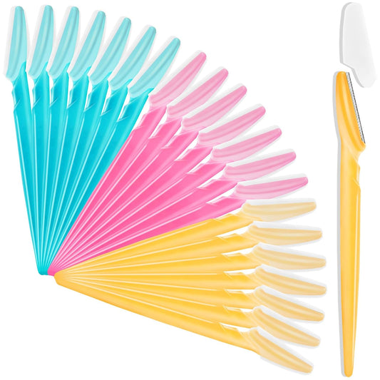 Eyebrow Razor, Face Razors for Women Men Multipurpose Exfoliating Face Shaver Facial Hair Removal Tools Eyebrow Trimmer with Protective Cover 12 Pcs