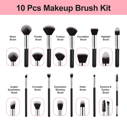 Makeup Brushes Set Gifts for Women, Christmas Stocking Stuffers for Women Teen Girls Wife Sister 13 Pcs Premium Kit with Foundation Concealer Blush Sponge Professional Beauty Blenders Accessories