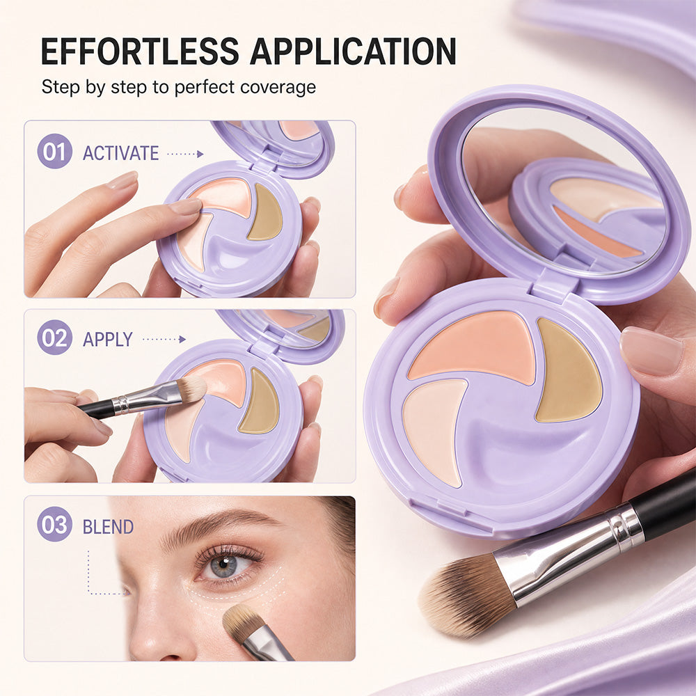 3-Color Full Coverage Concealer Palette