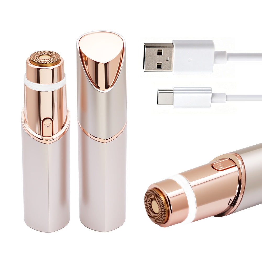 ✨2 in 1 facial & eyebrow hair trimmer for Women, Rechargeable Face Razor, Lip & Peach Fuzz Remover, Precision Eyebrow Shaper, Portable Painless Hair Removal Tool