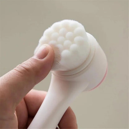 Double-Sided Silicone Facial Cleansing Brush