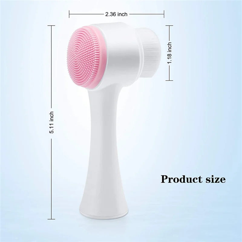 Double-Sided Silicone Facial Cleansing Brush