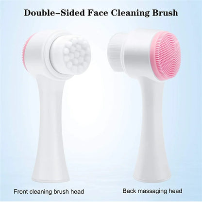 Double-Sided Silicone Facial Cleansing Brush