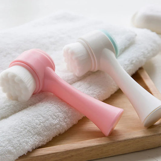 Double-Sided Silicone Facial Cleansing Brush